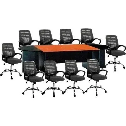 10 Seater Conference Table   10 Victory mesh chairs