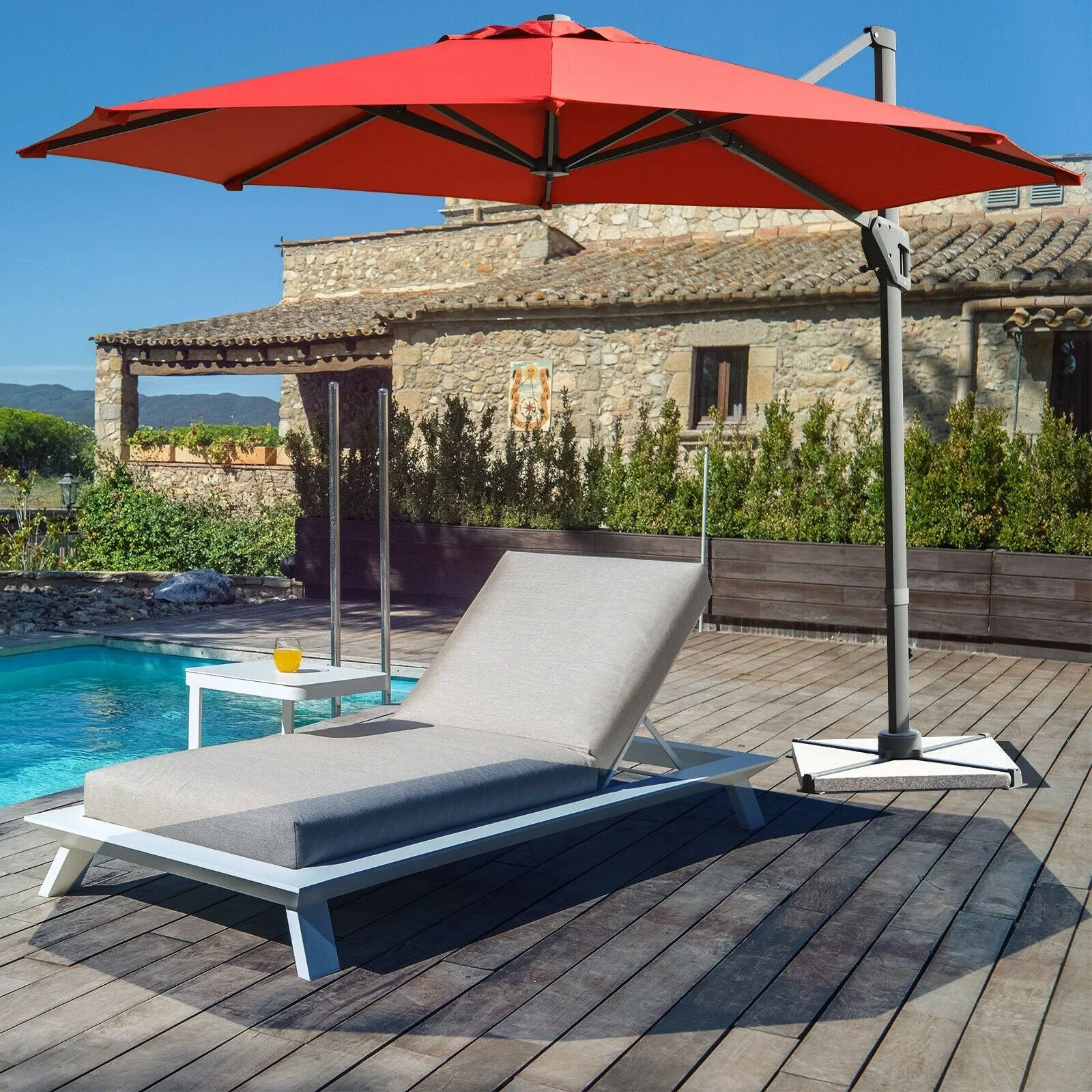 11ft Patio Offset Umbrella - Orange