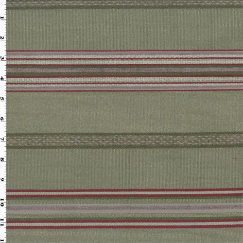 3 1/2 YD PC--Valdese Stripe Pamlico Wisteria Gray Home Decorating Fabric