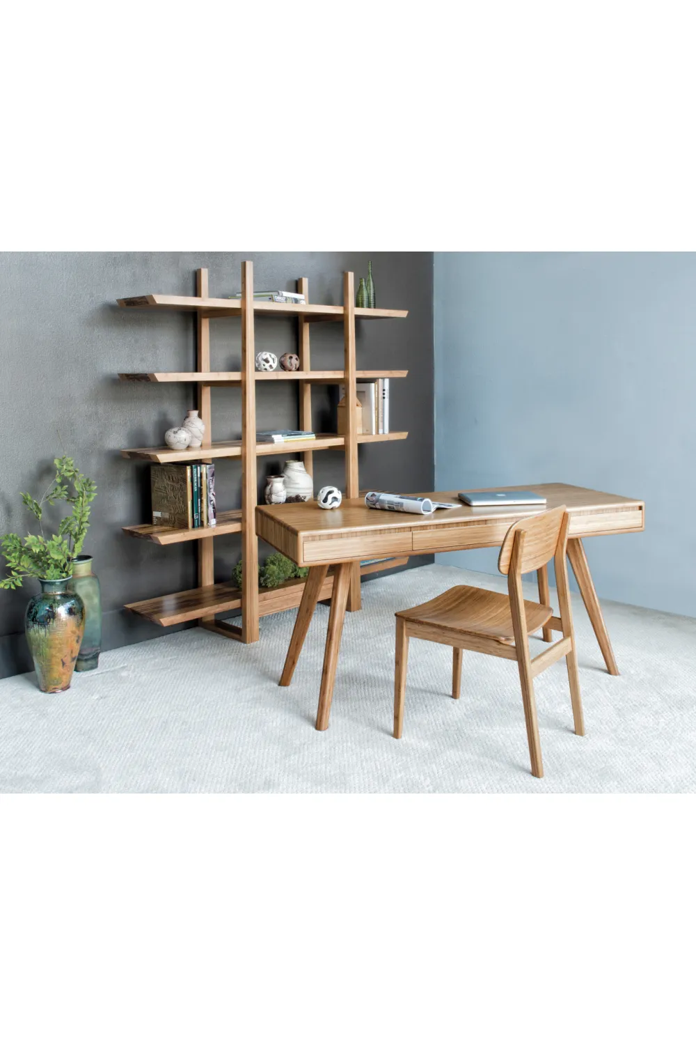 3-Drawer Bamboo Writing Desk | Greenington Currant