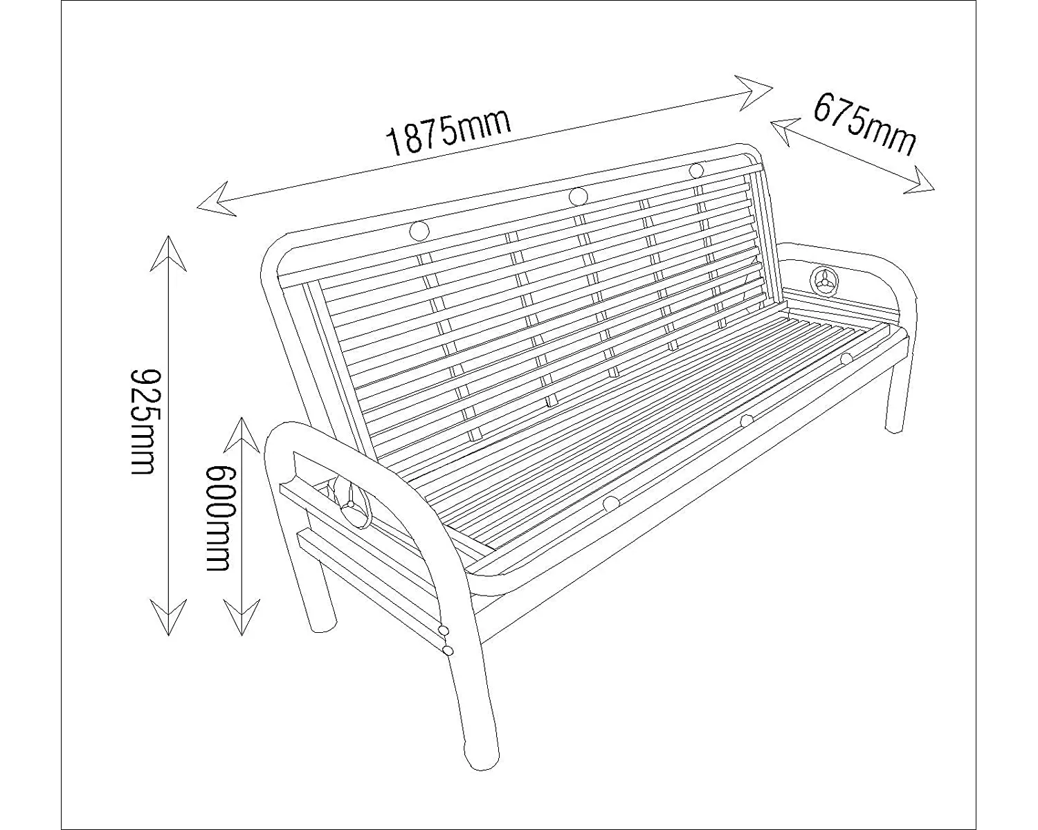 3 Seater Waiting Chair with Stainless Steel Metal Base