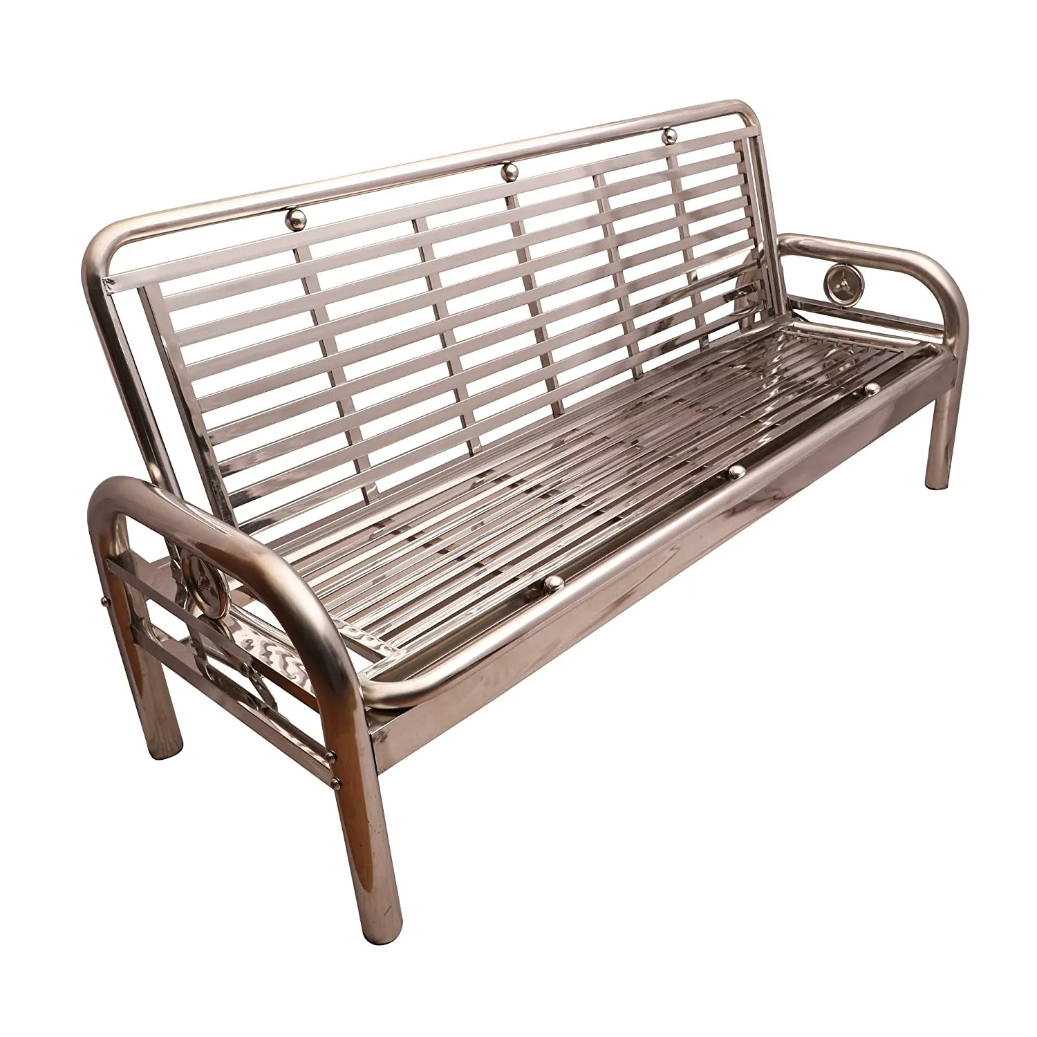 3 Seater Waiting Chair with Stainless Steel Metal Base