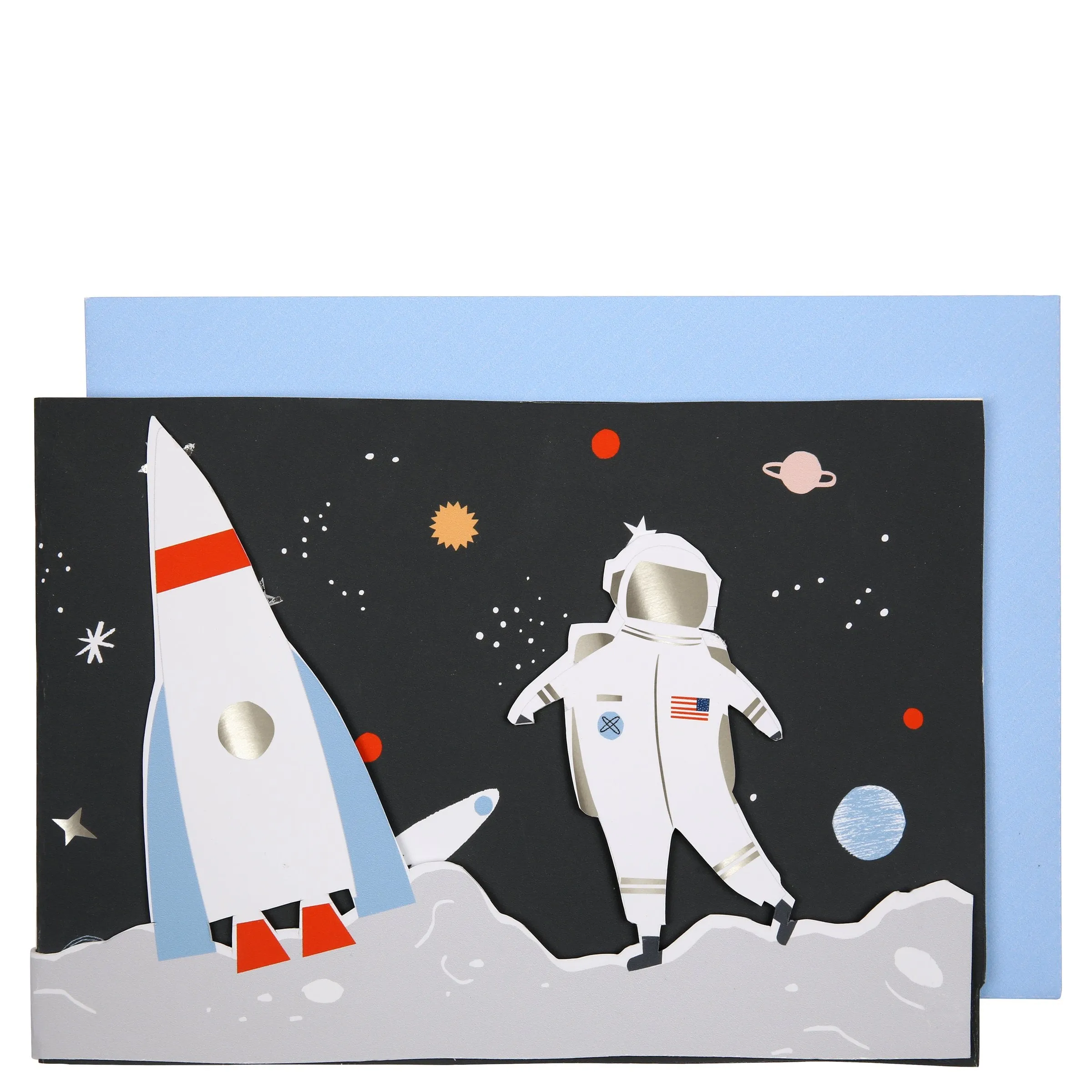 3d Space Scene Birthday Card