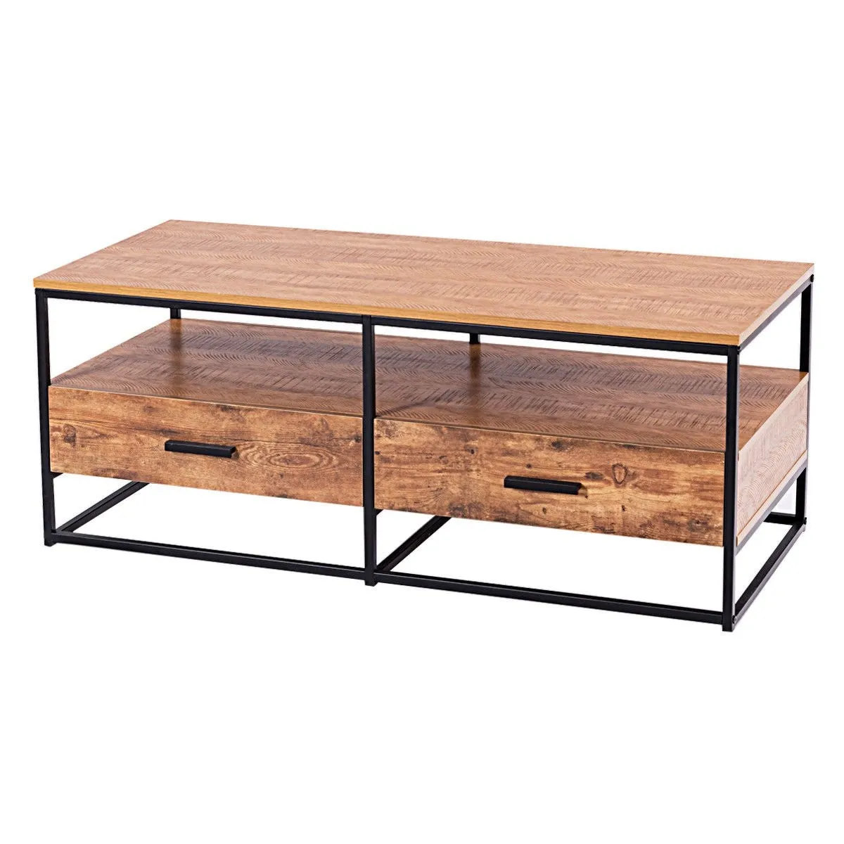 47" 2-Tier Coffee Table - Brown