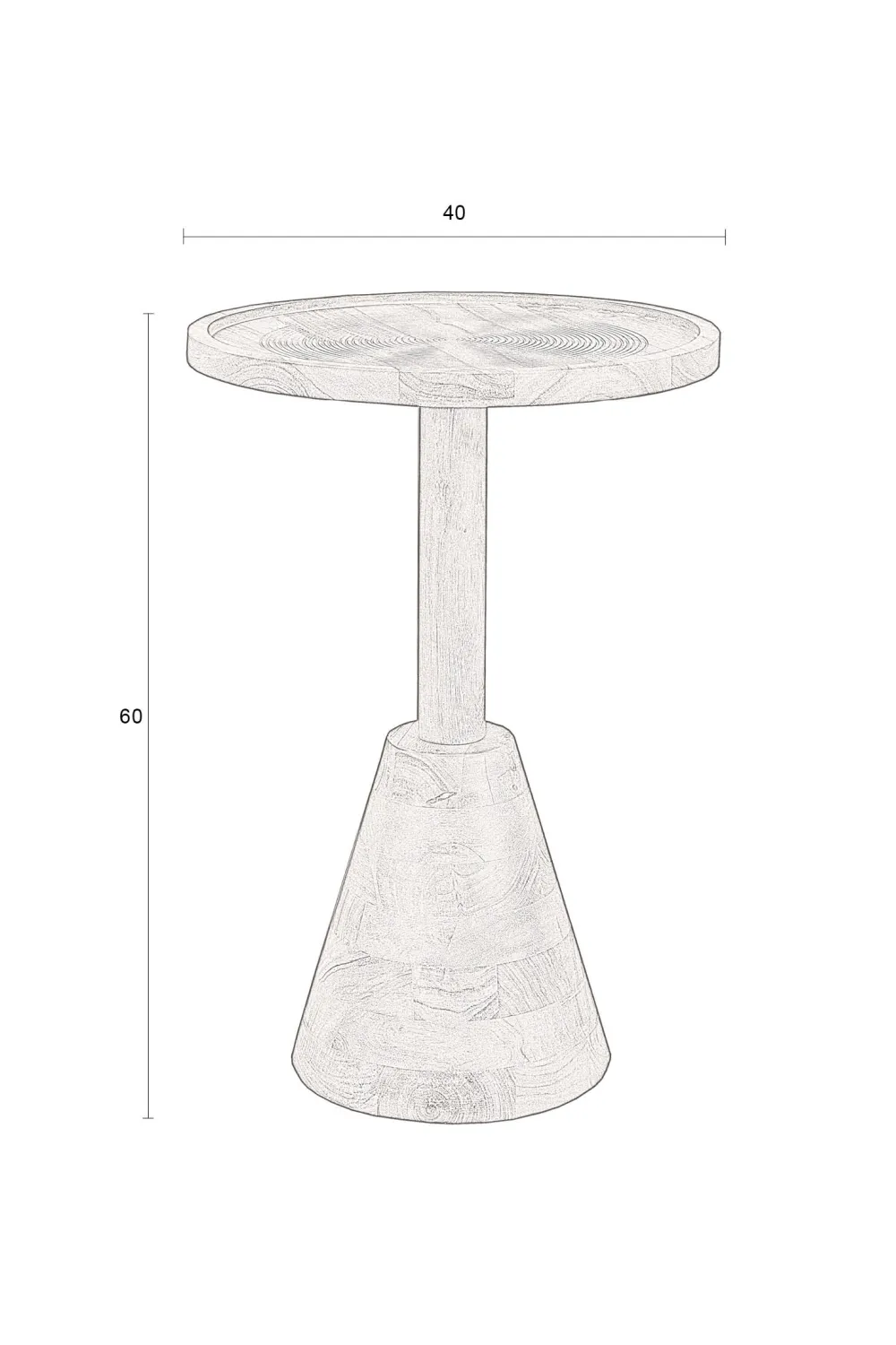 Acacia Pedestal Side Table | Dutchbone Zion