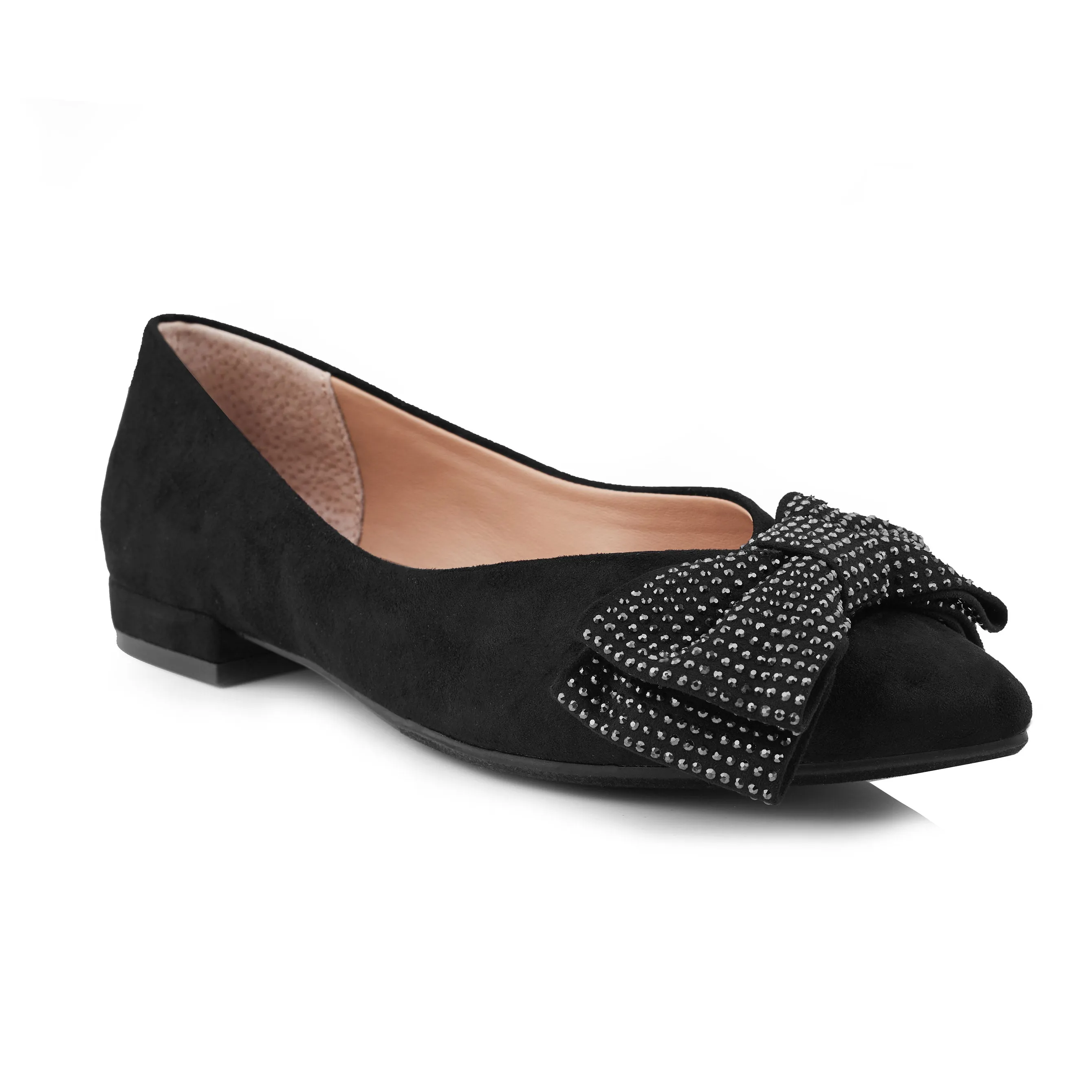 Alize Rhinestone Bow Flat