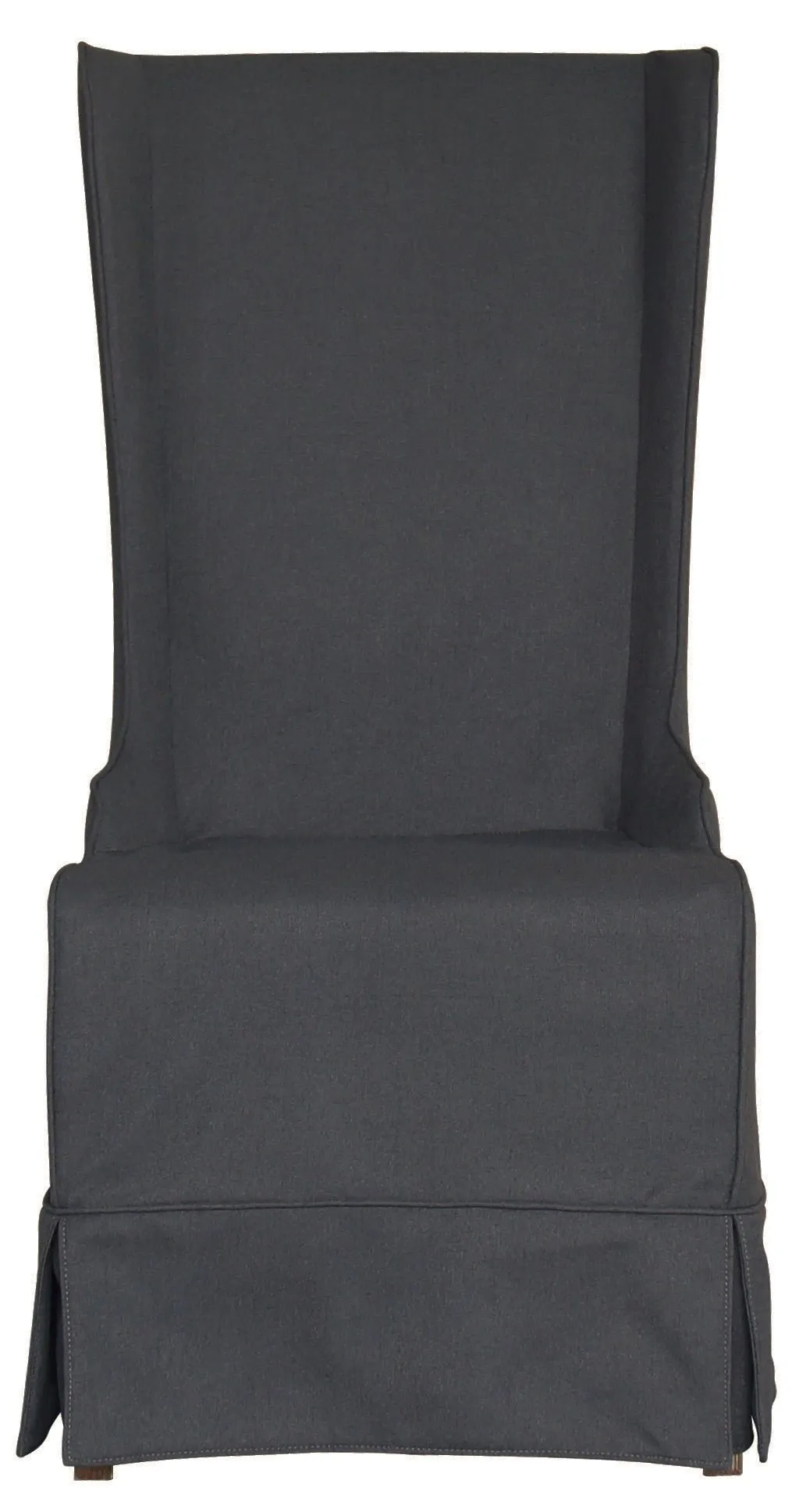 Atlantic Beach Wing Dining Chair - Slipcover only - Charcoal Linen