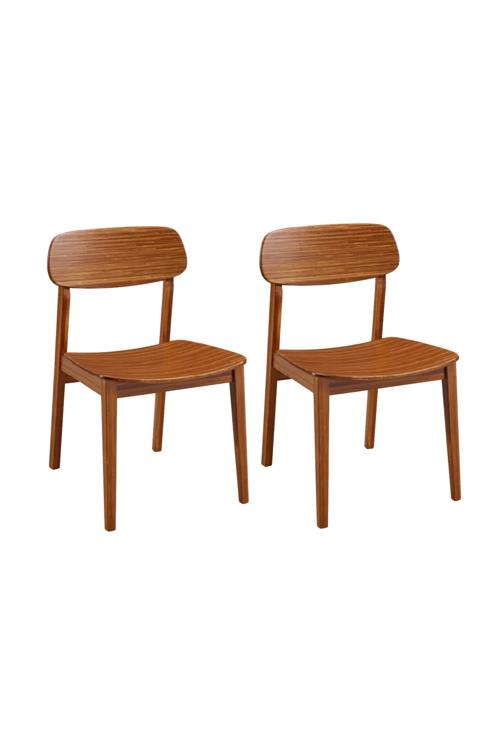 Bamboo Minimalist Dining Chair (Set of 2) | Greenington Currant