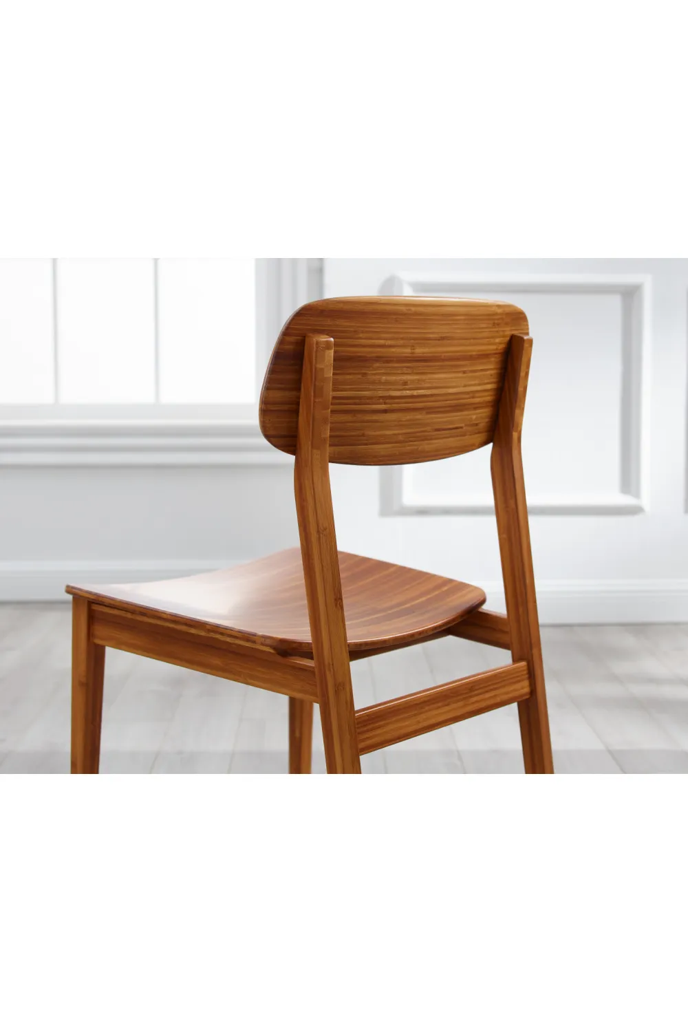 Bamboo Minimalist Dining Chair (Set of 2) | Greenington Currant