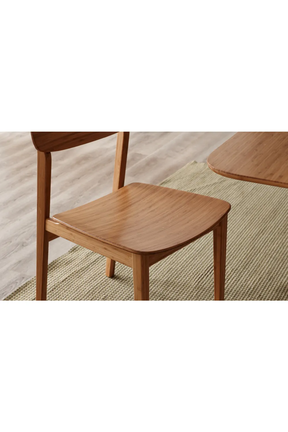 Bamboo Minimalist Dining Chair (Set of 2) | Greenington Currant