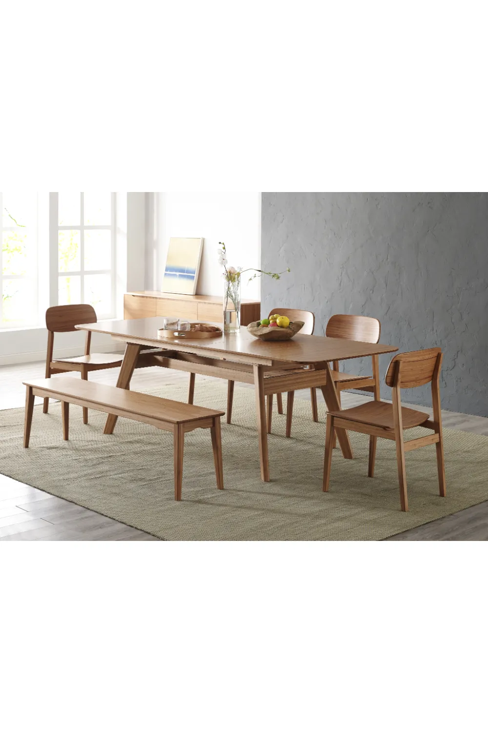 Bamboo Minimalist Dining Chair (Set of 2) | Greenington Currant