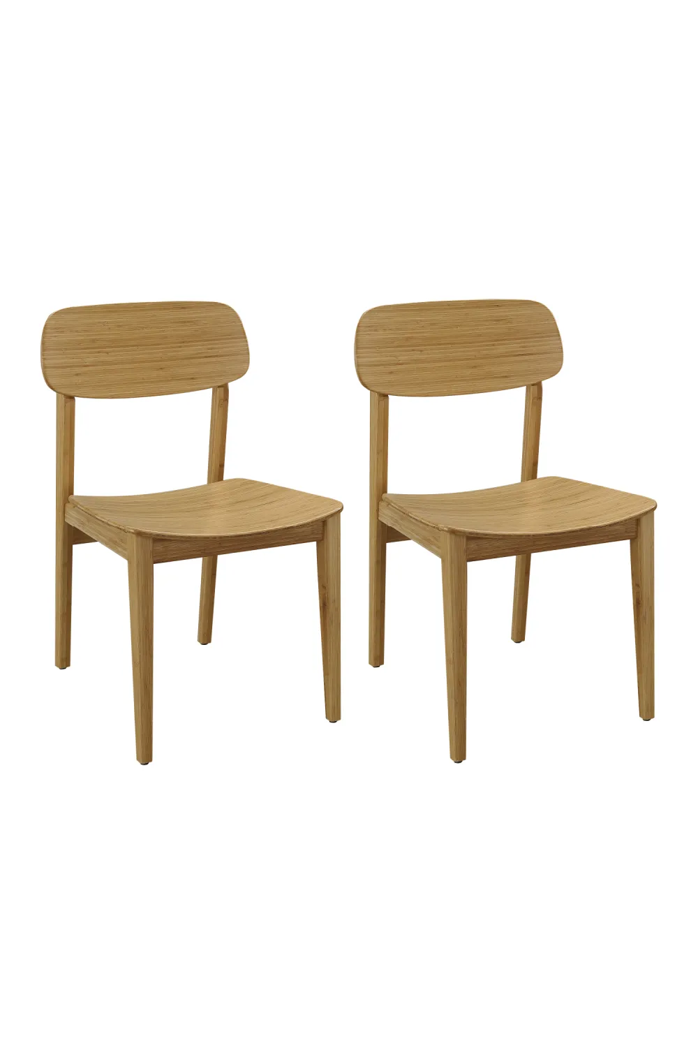 Bamboo Minimalist Dining Chair (Set of 2) | Greenington Currant