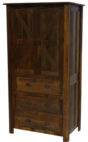 Barnwood 3-Drawer Armoire