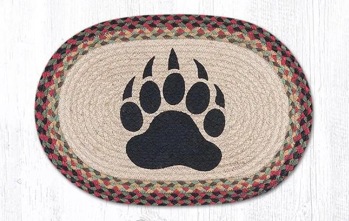 Bear Paw Oval Braided Placemat