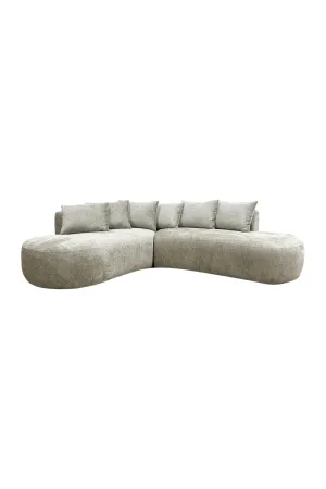 Beige 4-Seater Curved Sofa | OROA Cassie