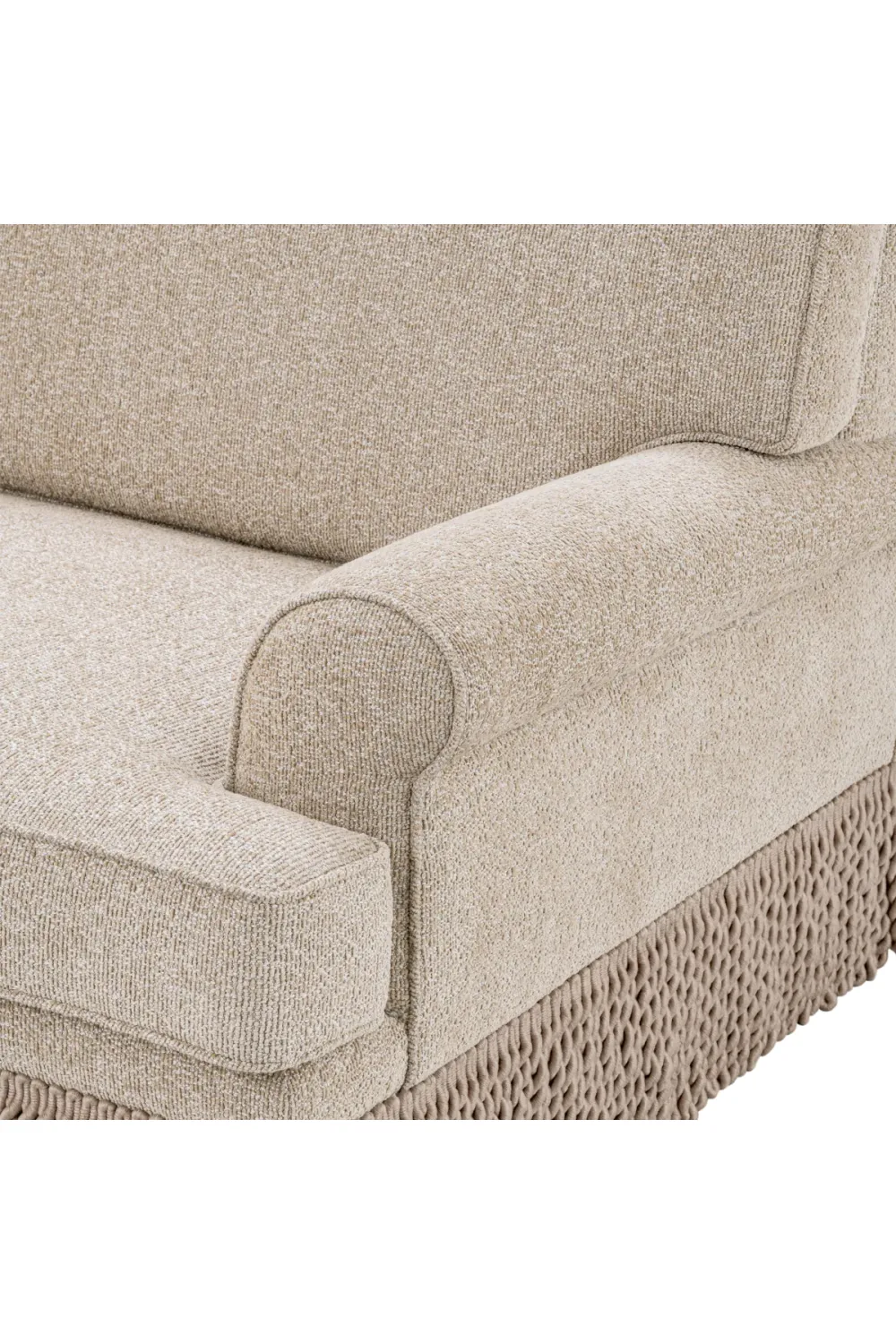 Beige Fringed Sofa | Met x Eichholtz Madison