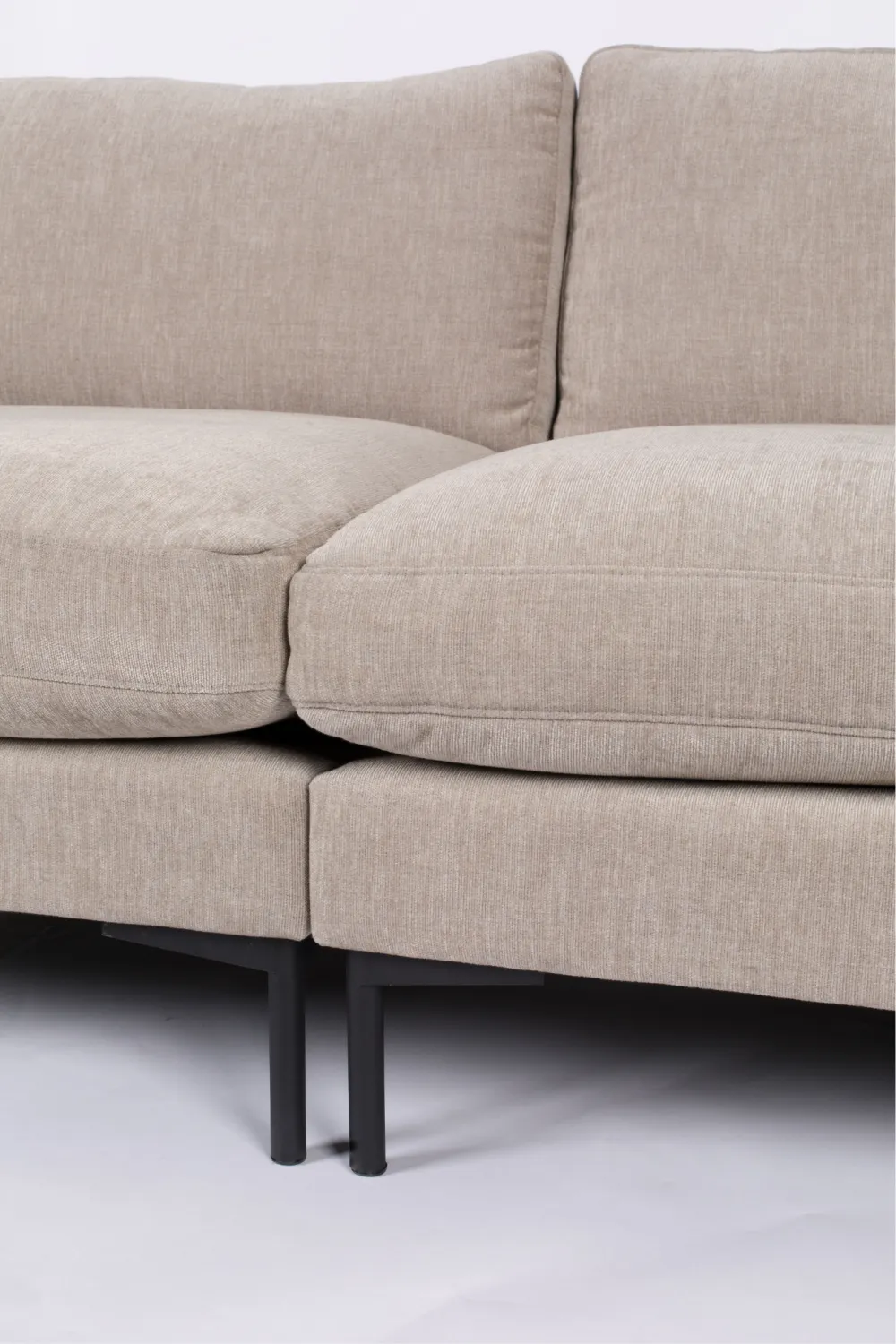 Beige Upholstered 3-Seater Sofa | Zuiver Summer