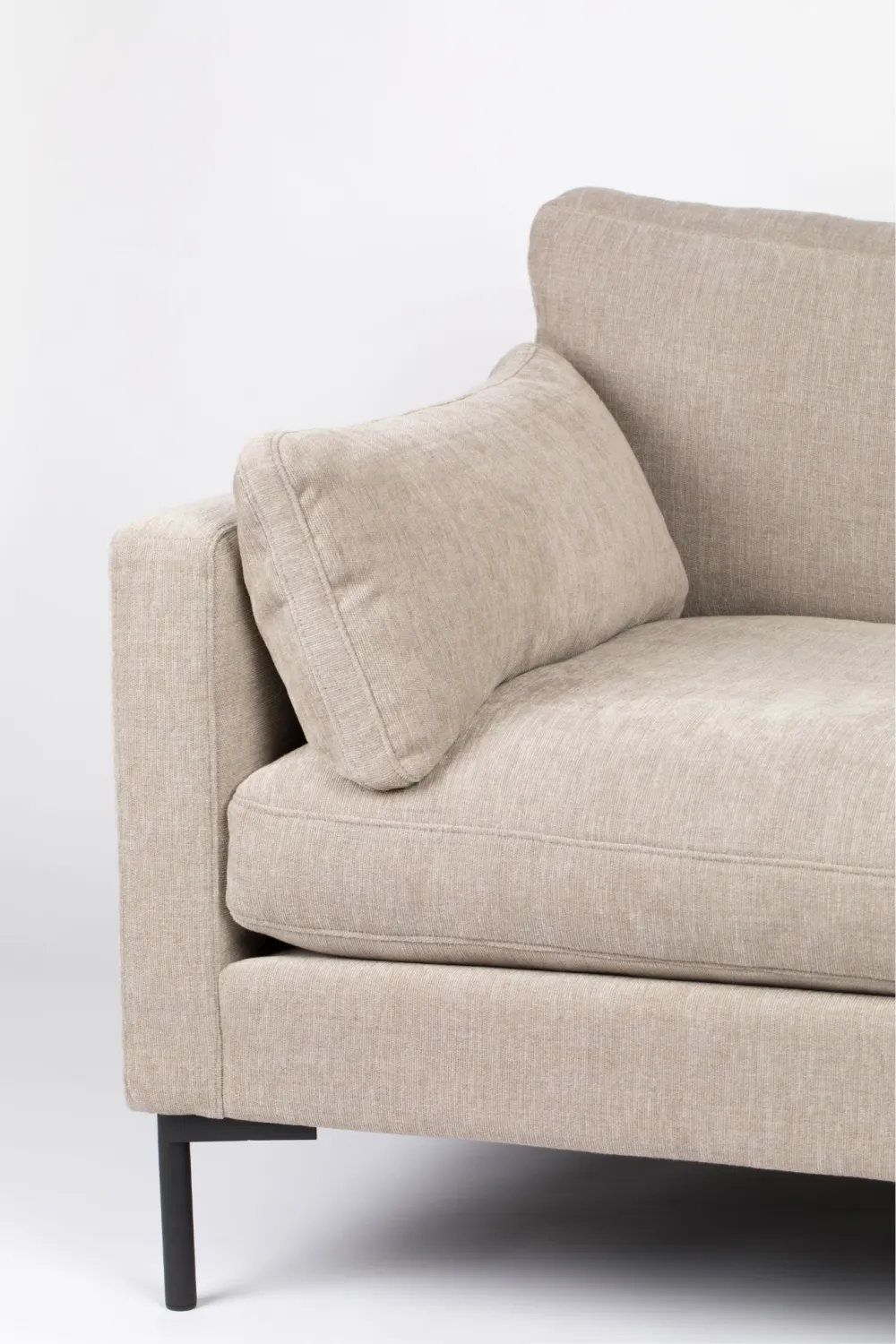 Beige Upholstered 3-Seater Sofa | Zuiver Summer