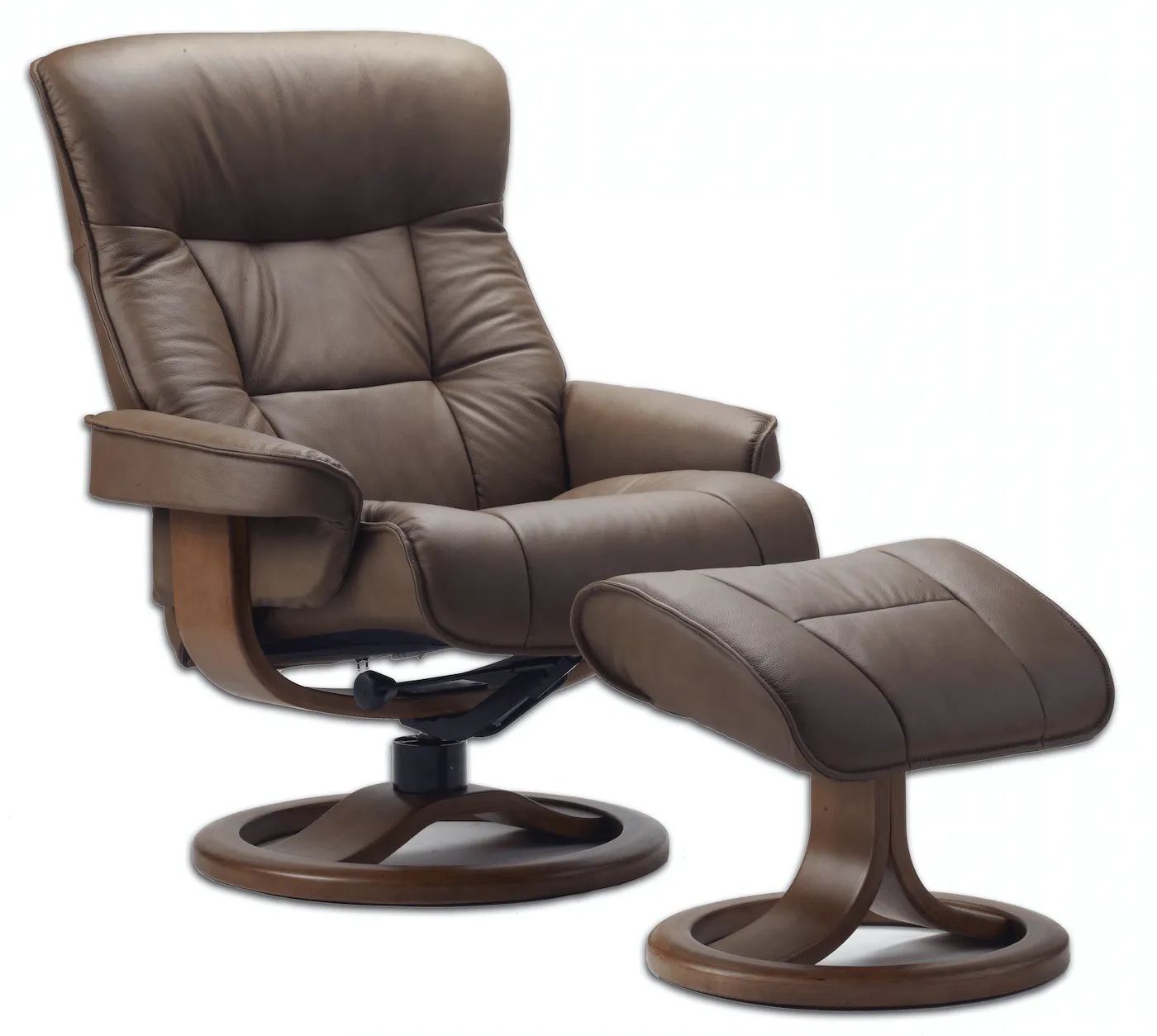 Bergen R Leather Reclining Chair in Havana