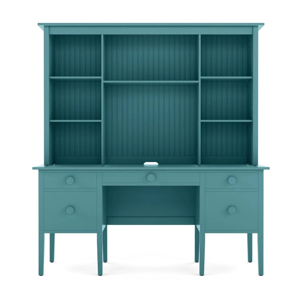 Big Cay Desk with Library Hutch