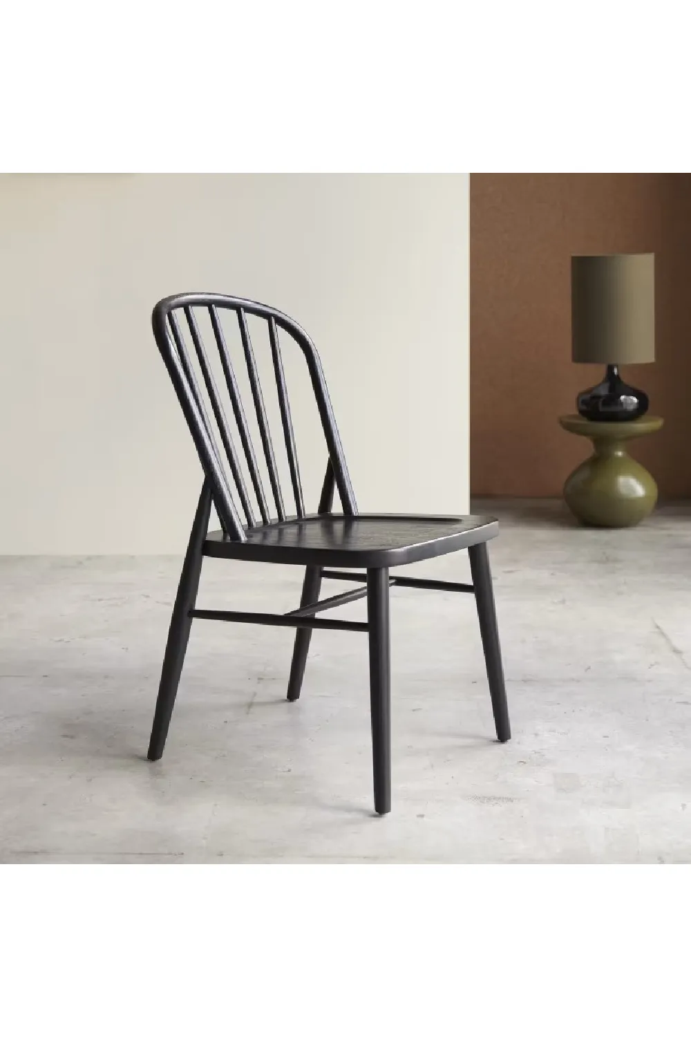 Black Acacia Dining Chair Set (2) | Tikamoon Leonor