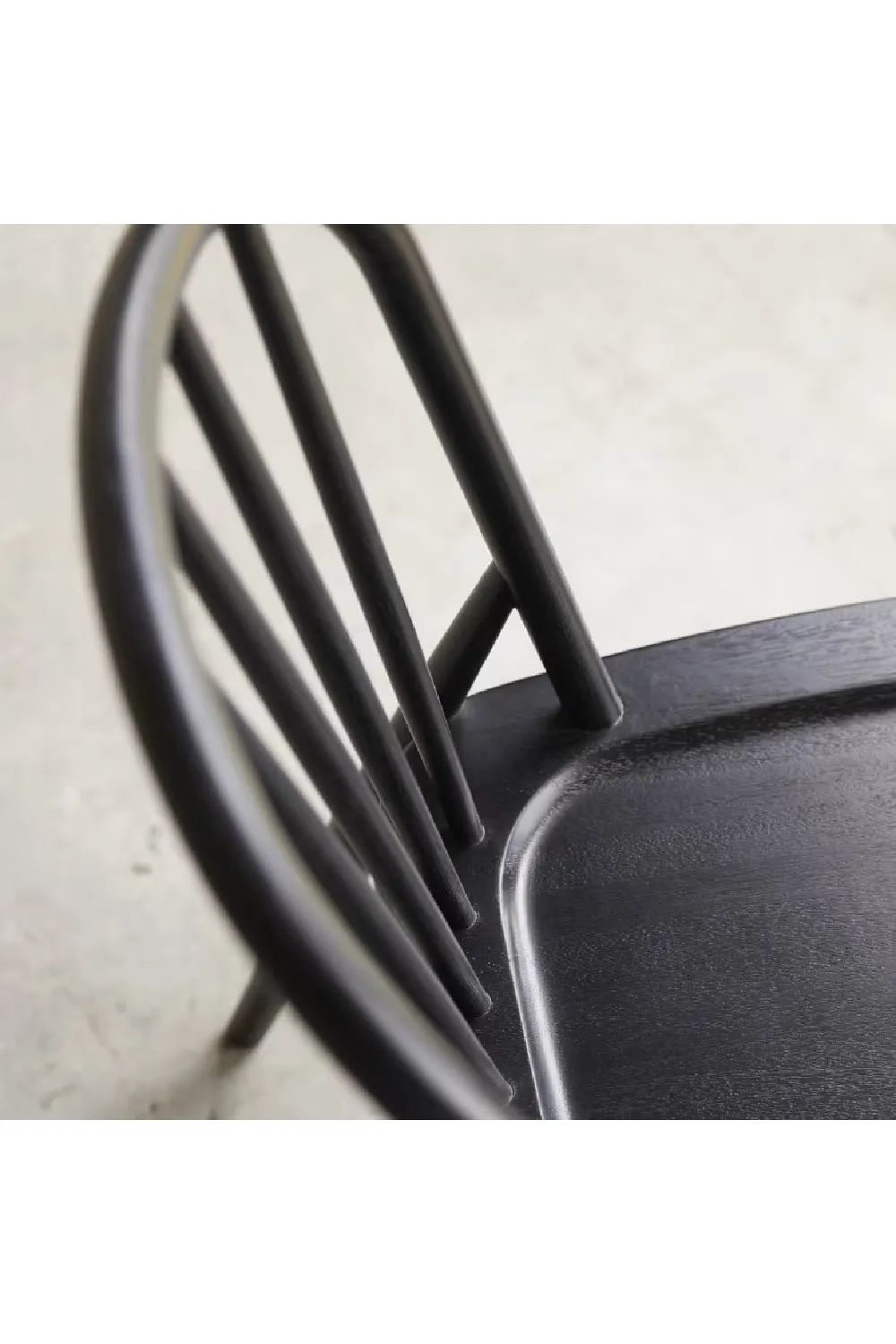 Black Acacia Dining Chair Set (2) | Tikamoon Leonor