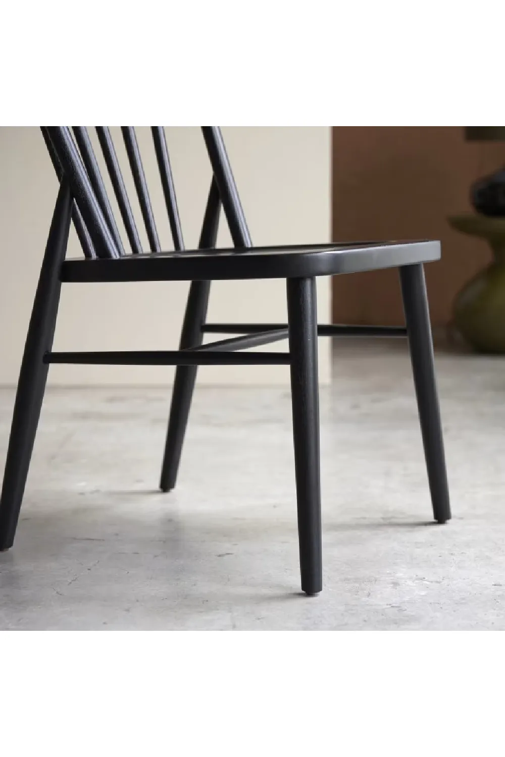 Black Acacia Dining Chair Set (2) | Tikamoon Leonor