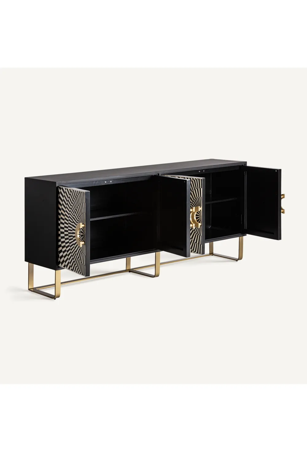 Black & White 4-Door Sideboard | Vical Home Gatsby