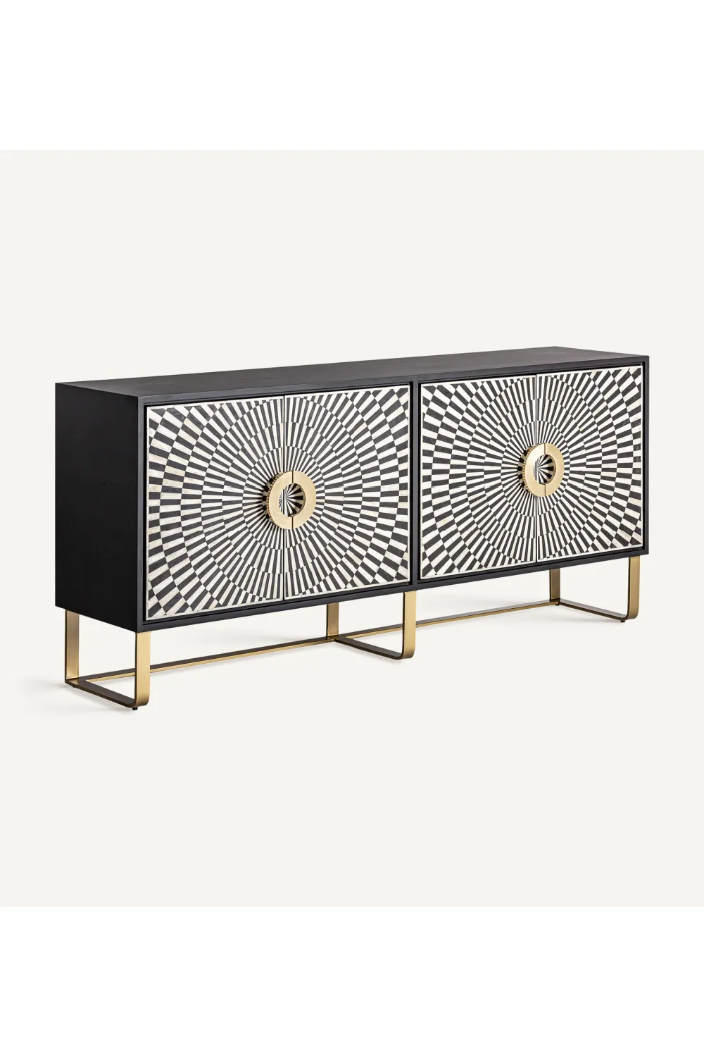 Black & White 4-Door Sideboard | Vical Home Gatsby