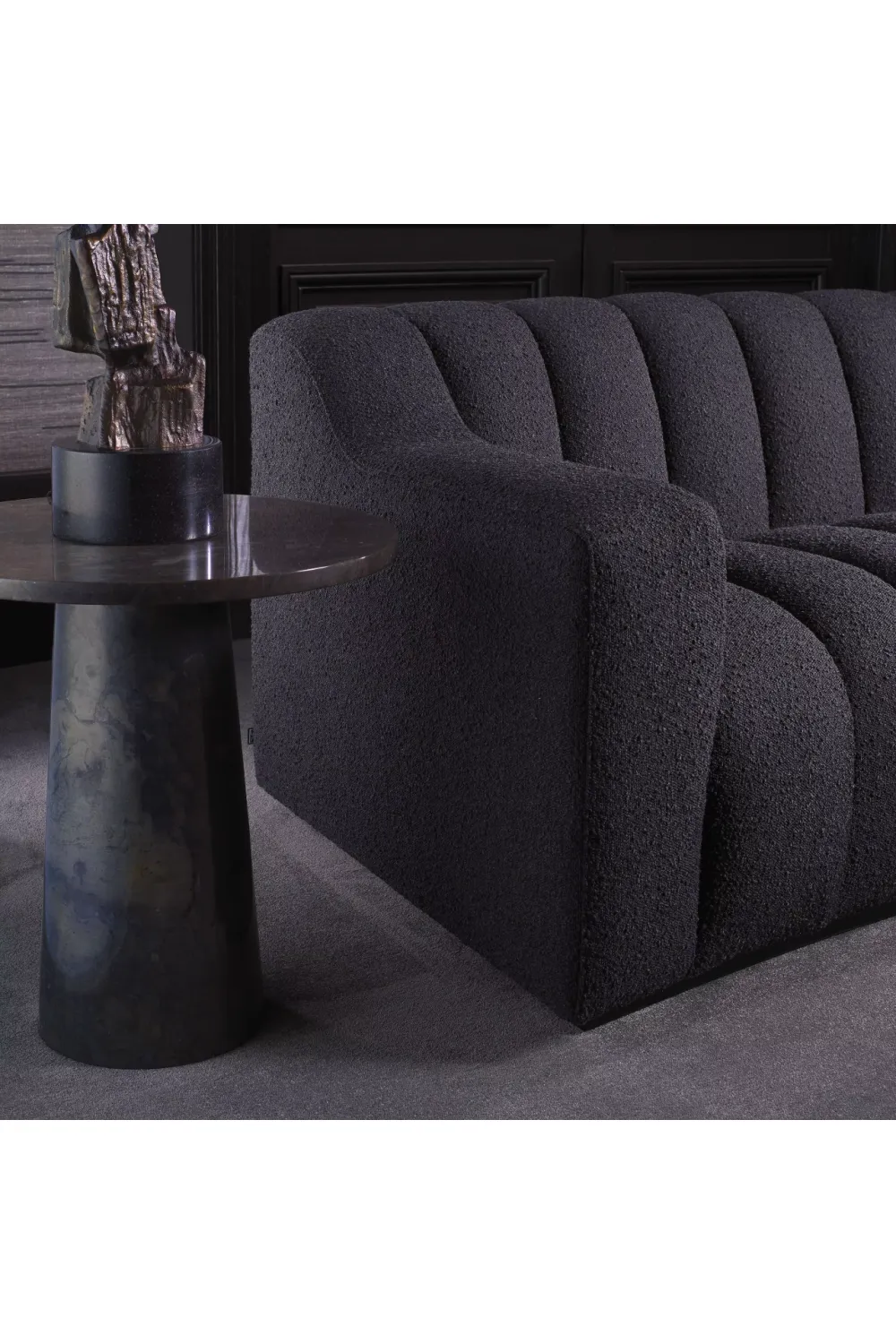 Black Bouclé Sofa | Eichholtz Kelly