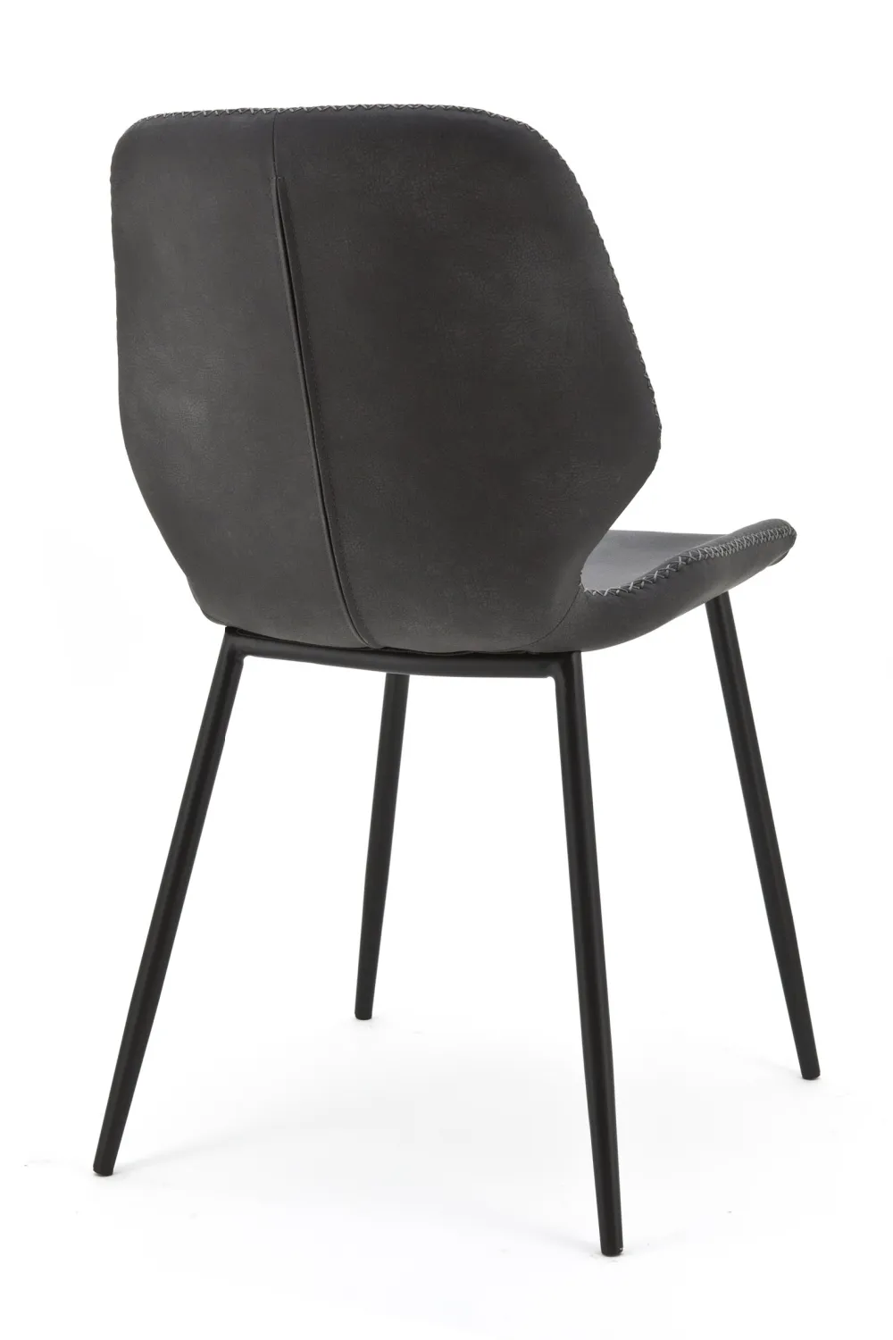 Black Leather Dining Chairs (2) | By-Boo Seashell