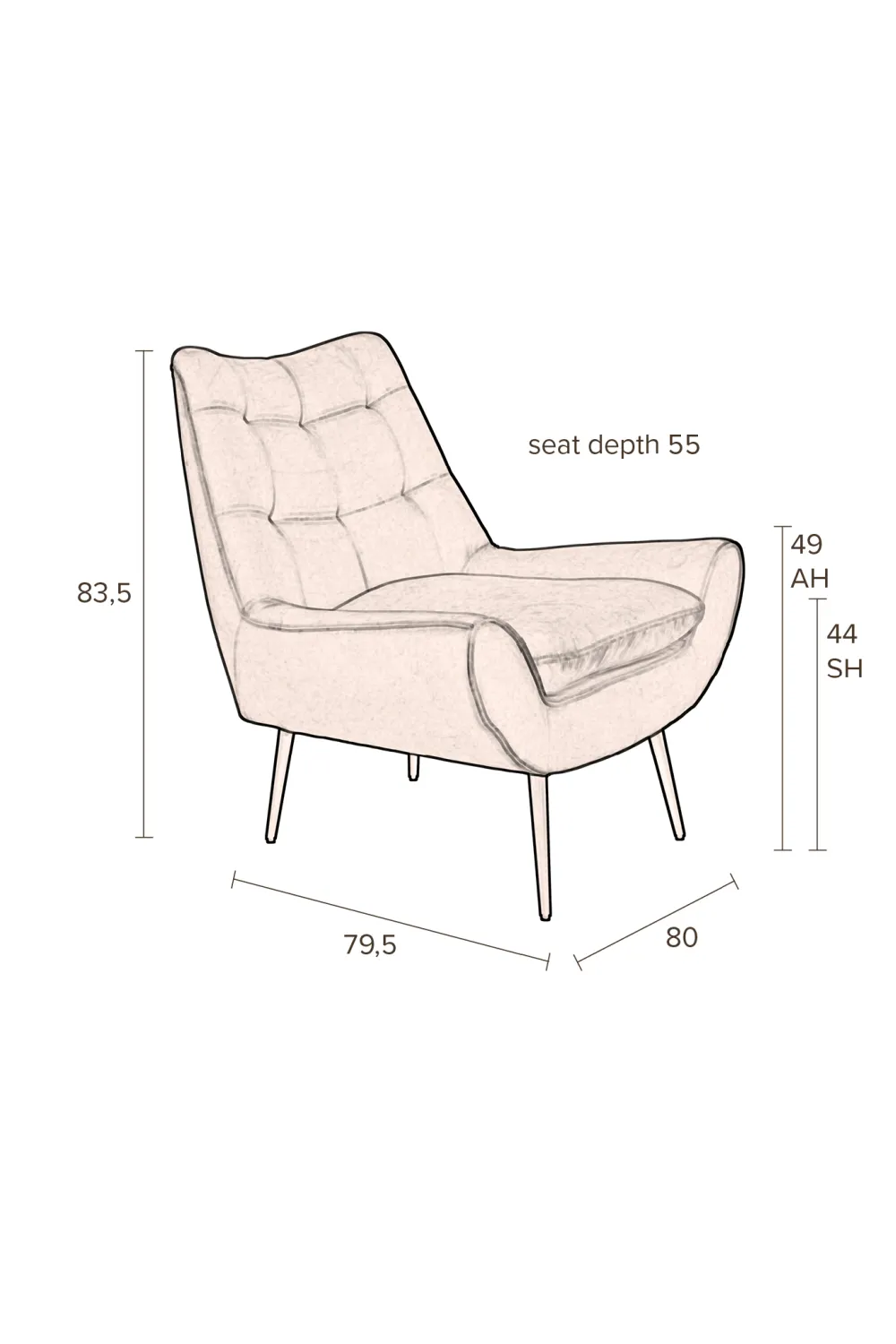 Black Lounge Chairs | Dutchbone Glodis