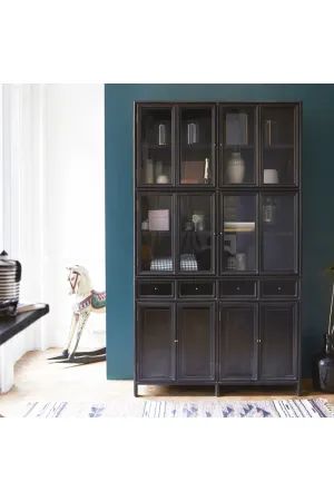 Black Mahogany Display Cabinet | Tikamoon Anna