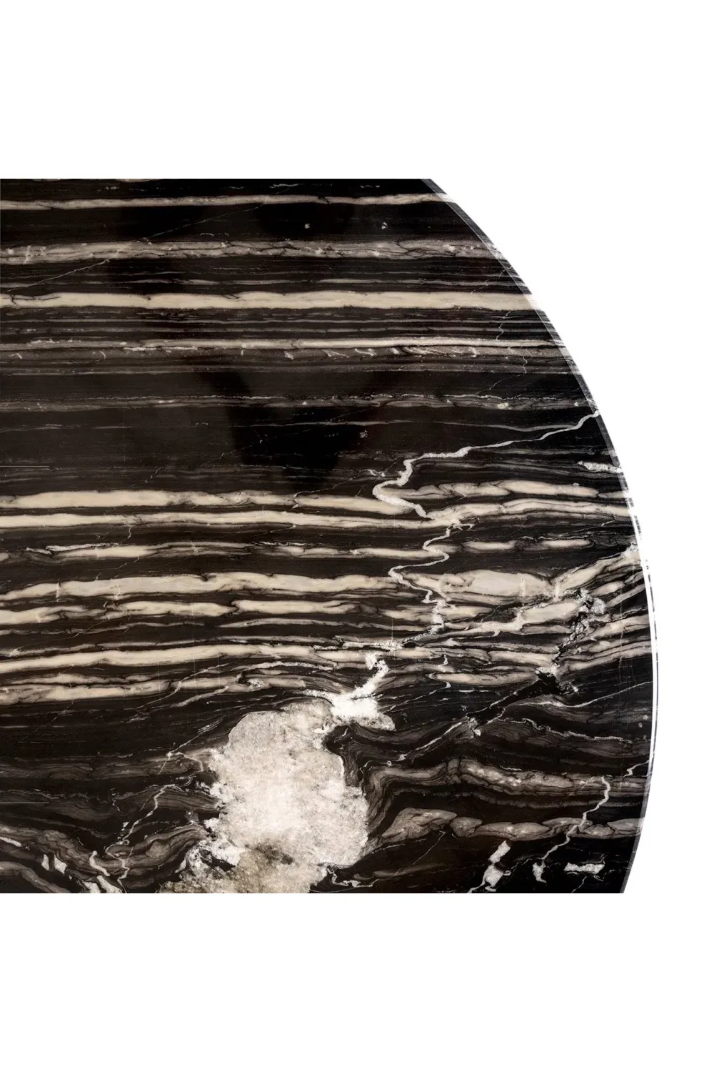 Black Marble Round Dining Table | OROA Bancroft