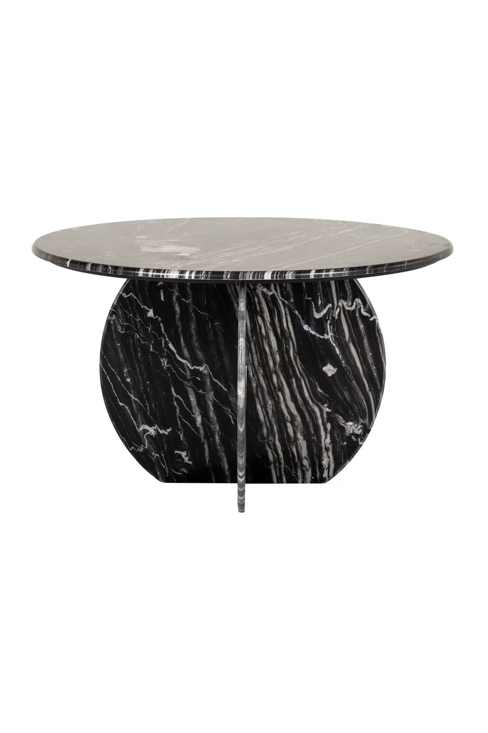 Black Marble Round Dining Table | OROA Bancroft