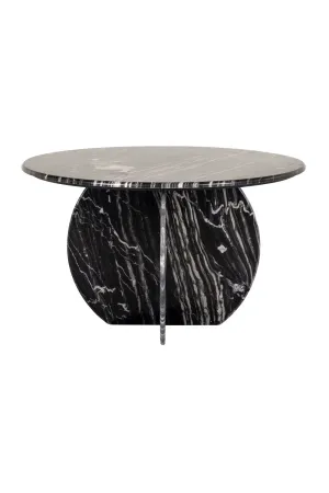 Black Marble Round Dining Table | OROA Bancroft