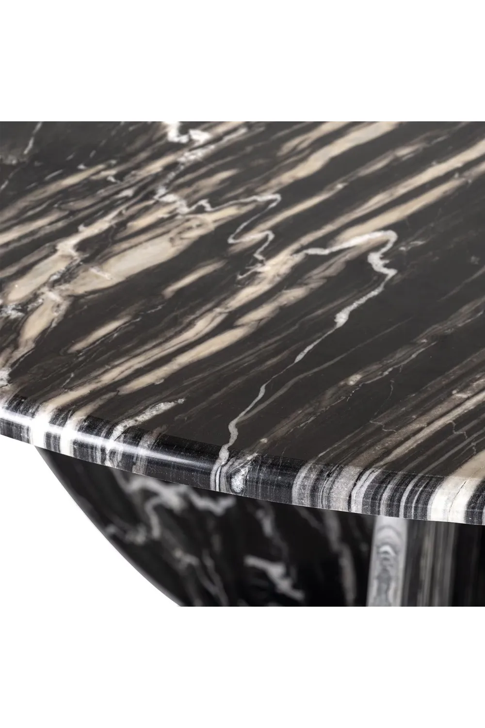 Black Marble Round Dining Table | OROA Bancroft