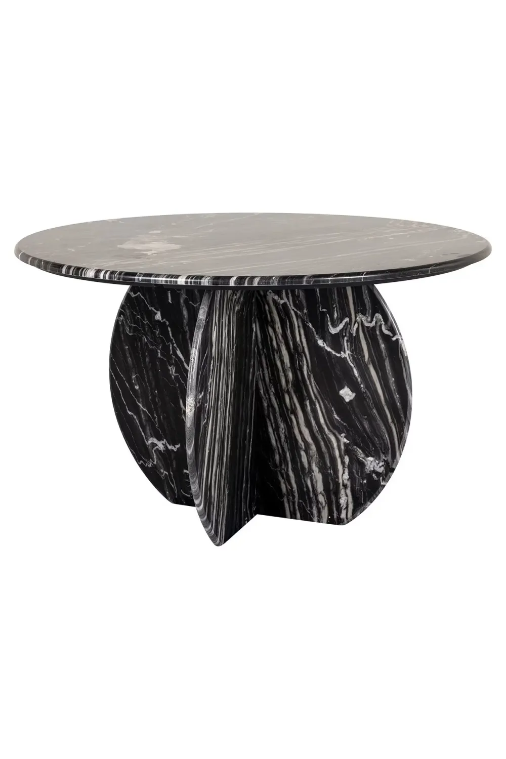 Black Marble Round Dining Table | OROA Bancroft