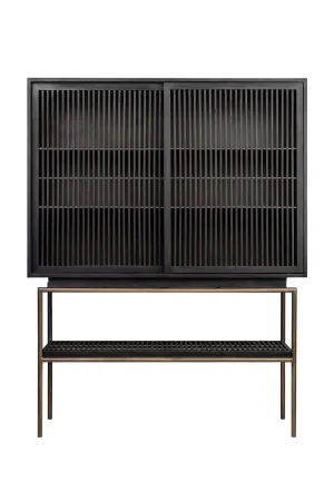 Black Mindi Wood Cabinet | Versmissen Tellem