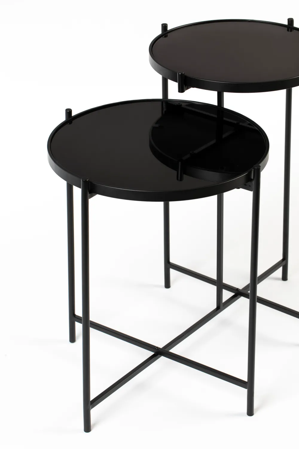 Black Mirror Double Side Table | DF LI