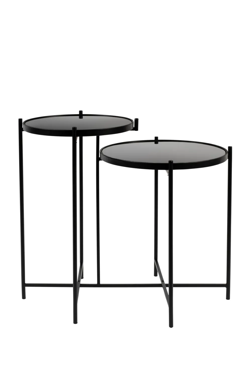 Black Mirror Double Side Table | DF LI