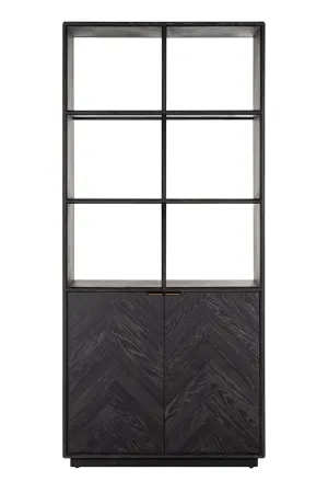 Black Oak 2-Door Bookcase | OROA Blackbone