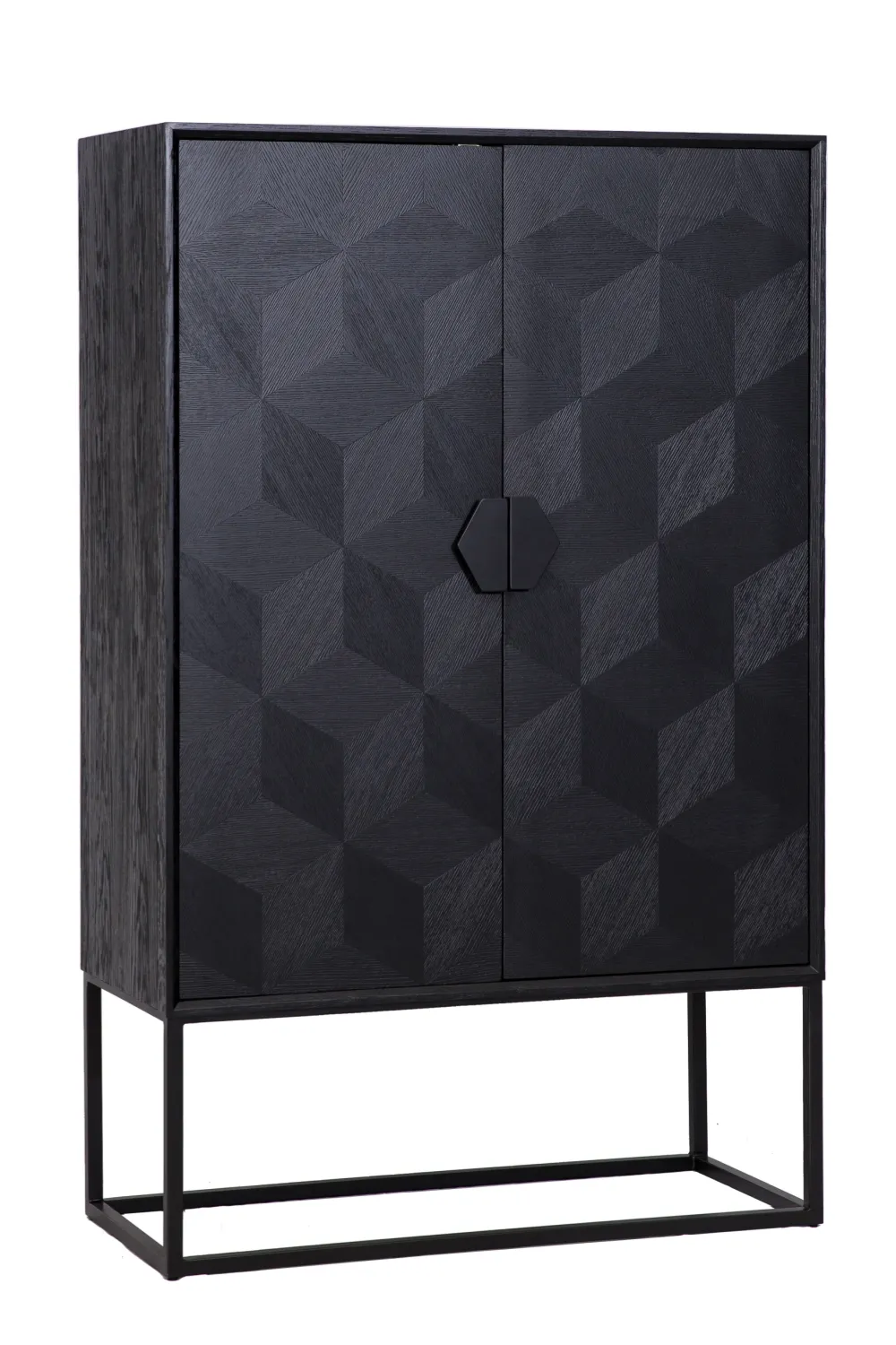 Black Oak Veneer Cabinet | OROA Blax