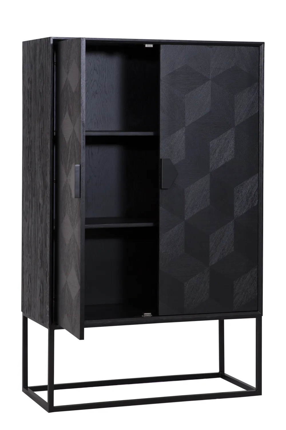 Black Oak Veneer Cabinet | OROA Blax