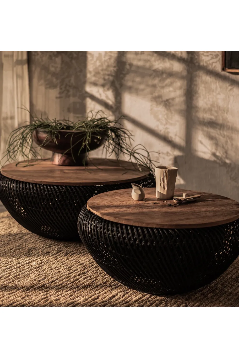 Black Rattan Storage Coffee Table | dBodhi Wave