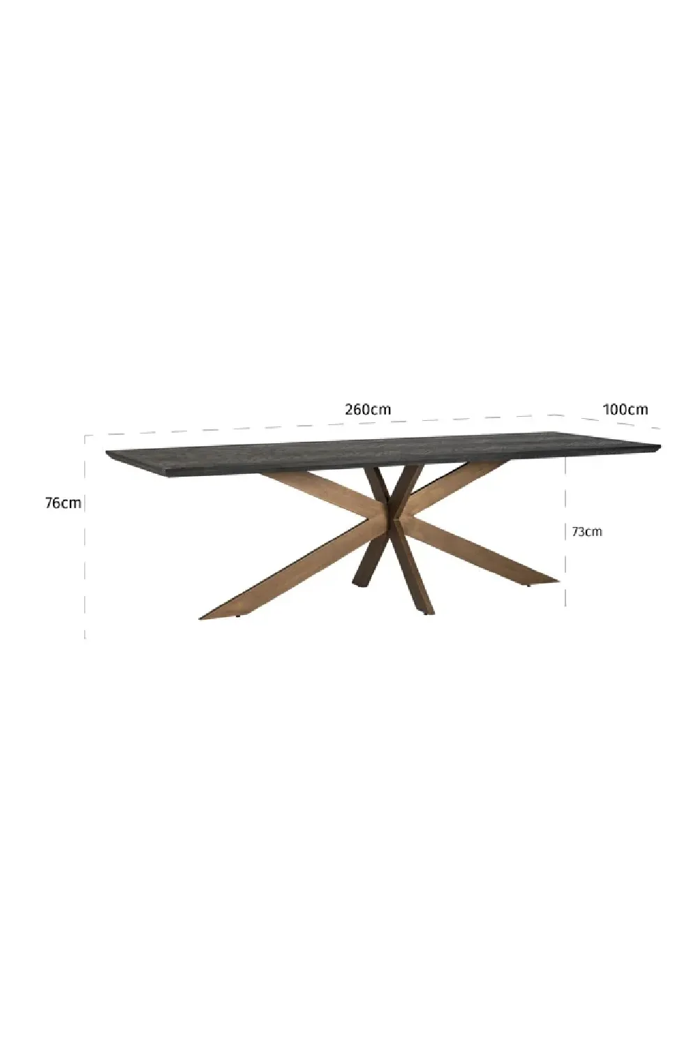 Black Rustic Dining Table | OROA Blackbone