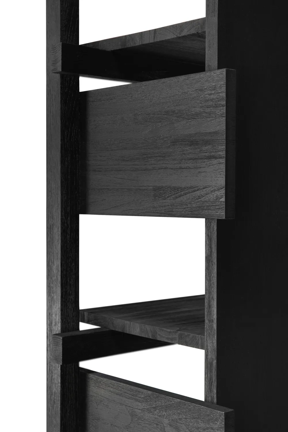 Black Teak Book Rack | Ethnicraft Abstract