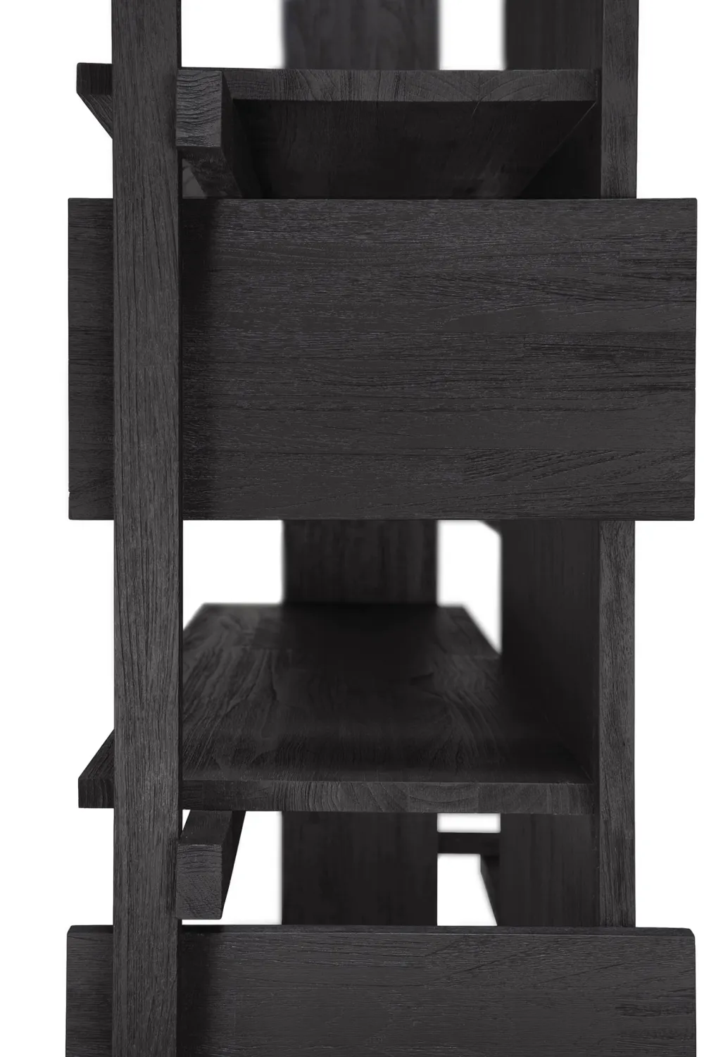 Black Teak Book Rack | Ethnicraft Abstract