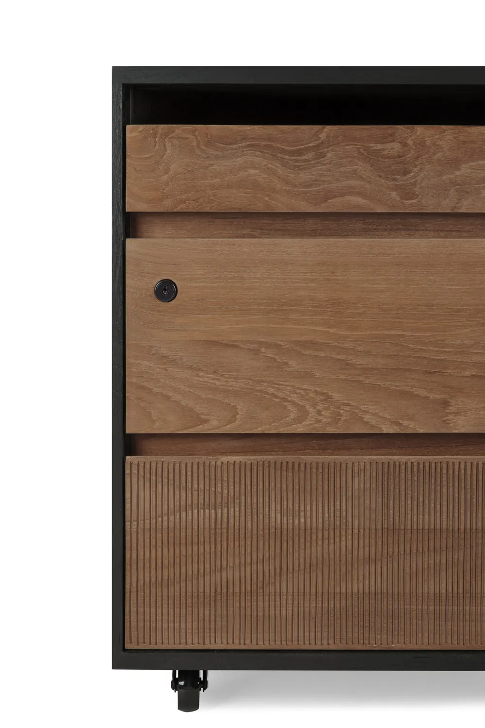 Black Teak Drawer Unit | Ethnicraft Oscar