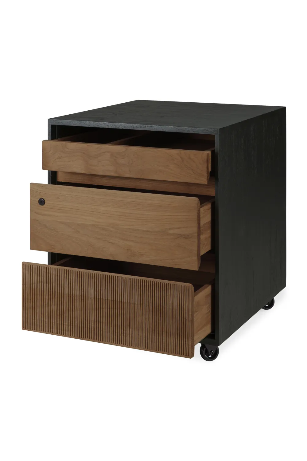 Black Teak Drawer Unit | Ethnicraft Oscar